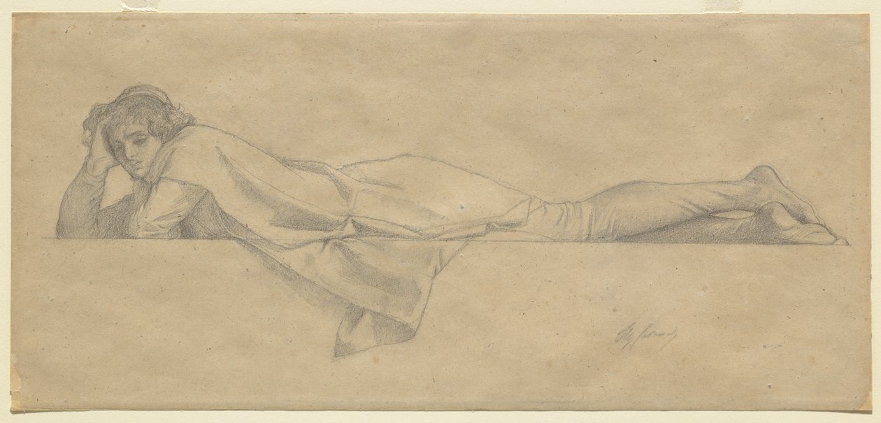 Estudo para "Le Poete Florentin", c.1853 de Alexandre Cabanel