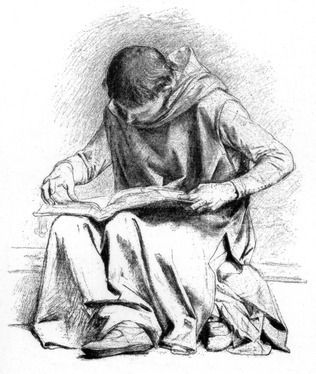 Estudo para a educação de St. Louis Pantheon, c1880-1882. de Alexandre Cabanel