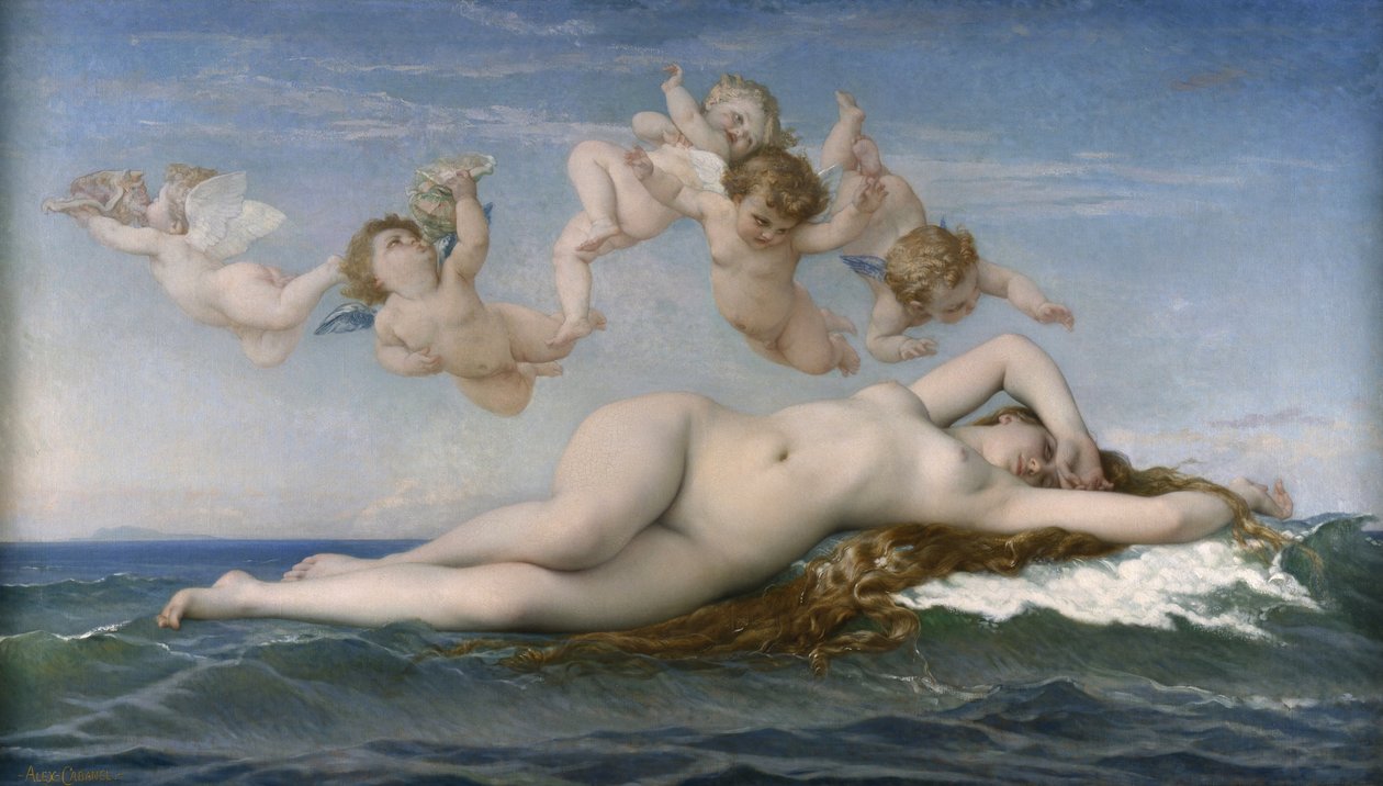 O nascimento de Vênus, 1863 de Alexandre Cabanel