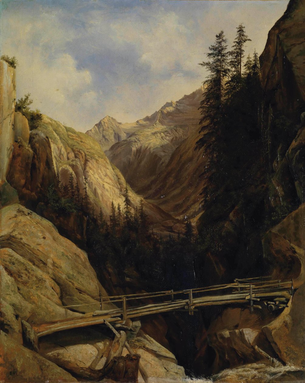 Nas Cataratas de Handeck, 1842-43 de Alexandre Calame