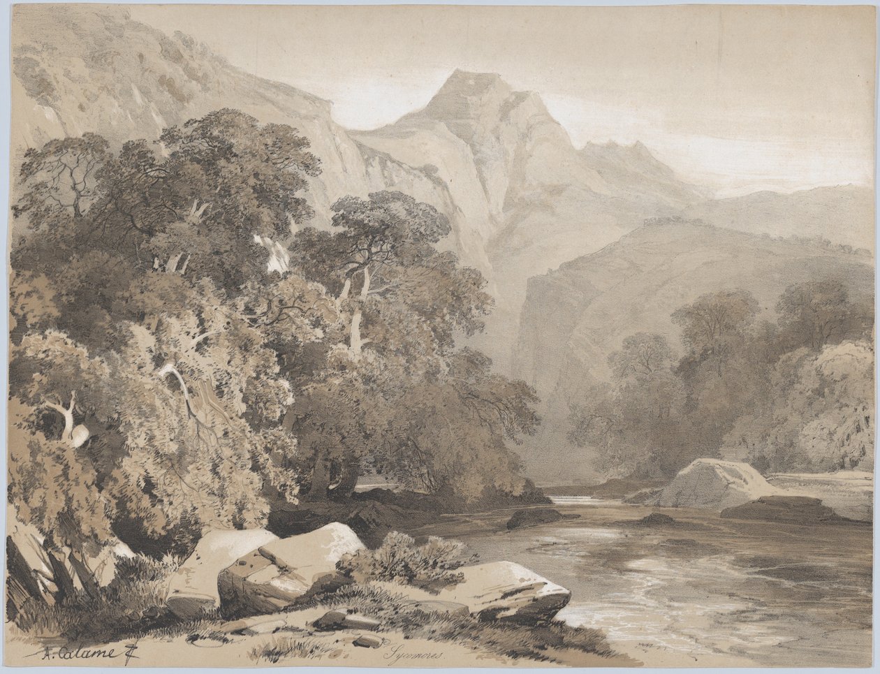 Paisagem, século XIX. de Alexandre Calame