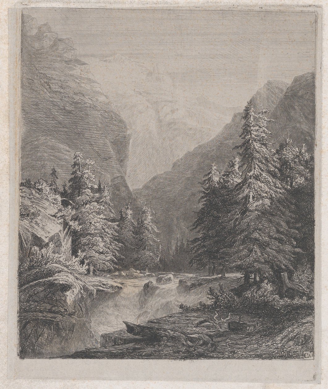Paisagem, século XIX. de Alexandre Calame