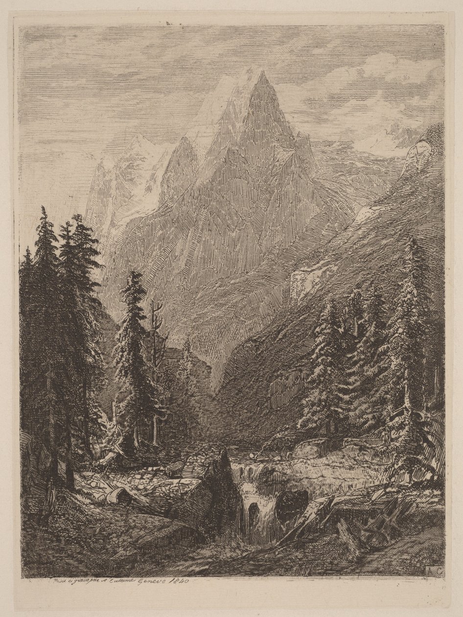 Prado de montanha de Alexandre Calame