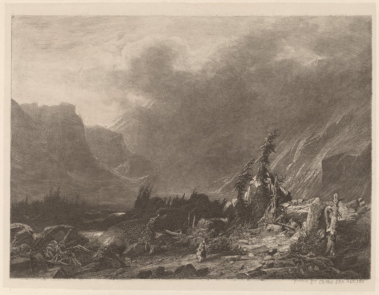 Tempestade na Montanha de Alexandre Calame