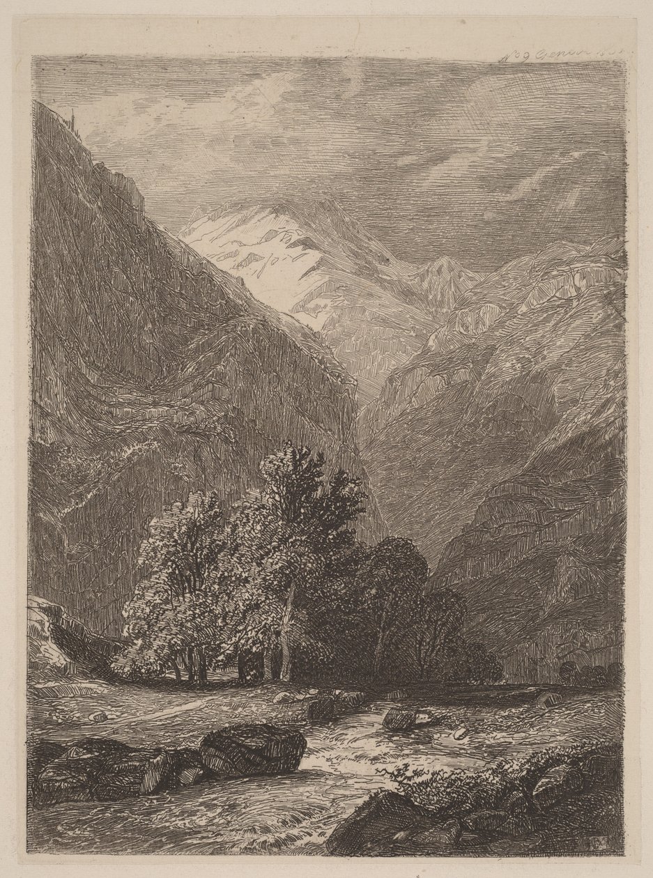 Riacho de montanha de Alexandre Calame