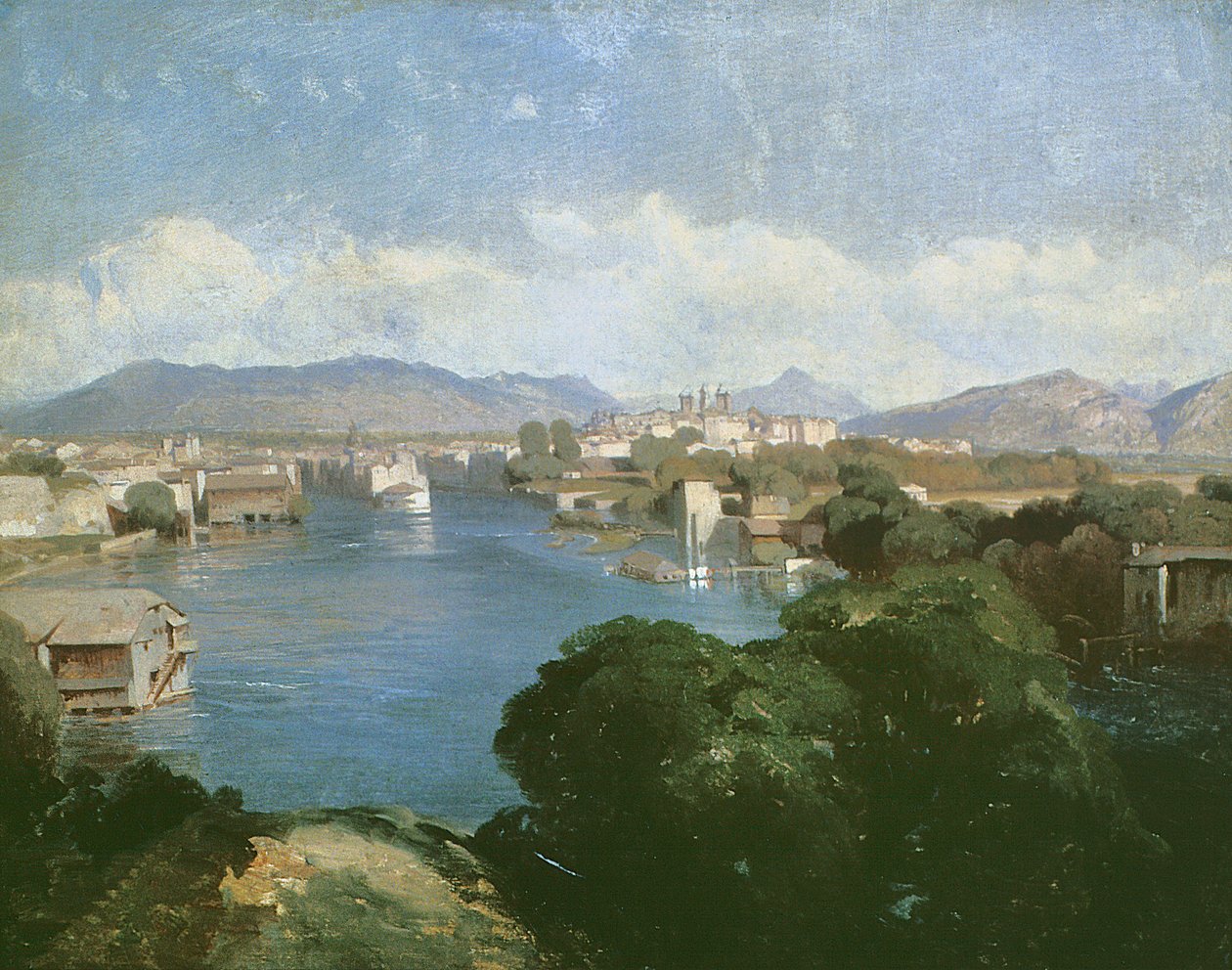 Saint-Jean-Sur, Genebra (óleo sobre tela) de Alexandre Calame