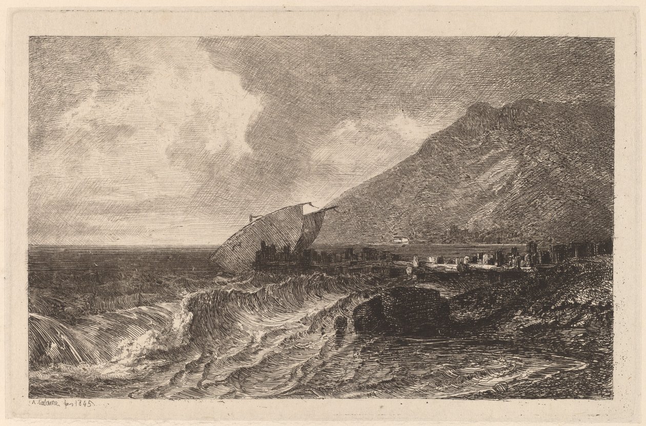 Naufrágio em uma costa de Alexandre Calame