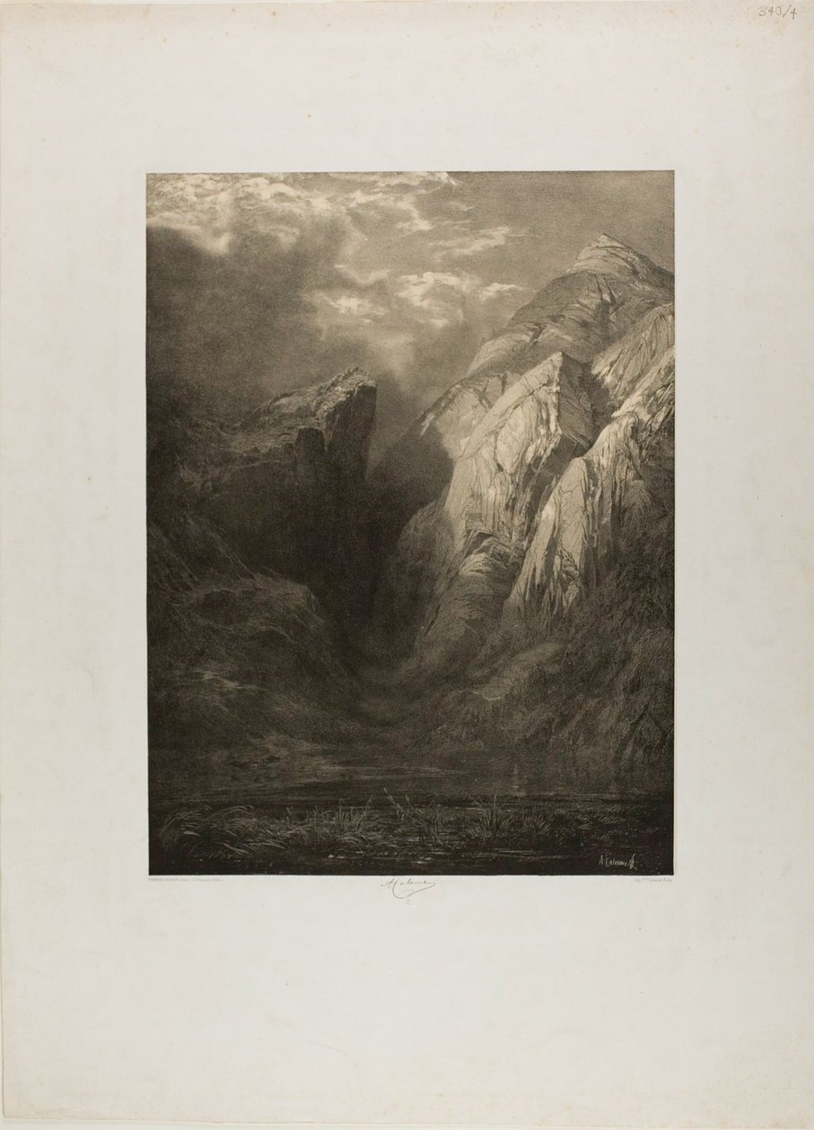 Os Alpes, de vários locais de paisagem de Alexandre Calame