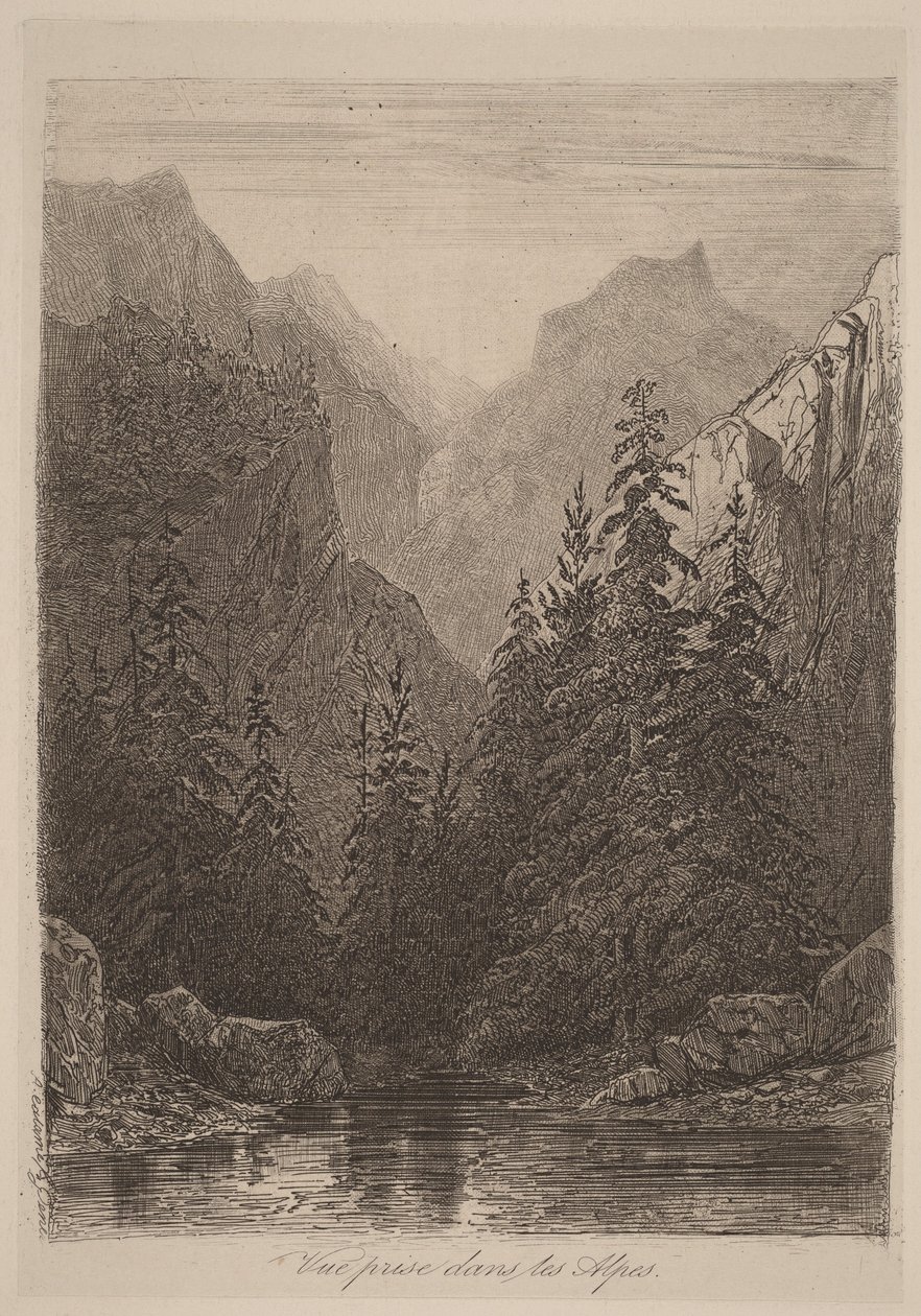 Vista nos Alpes de Alexandre Calame
