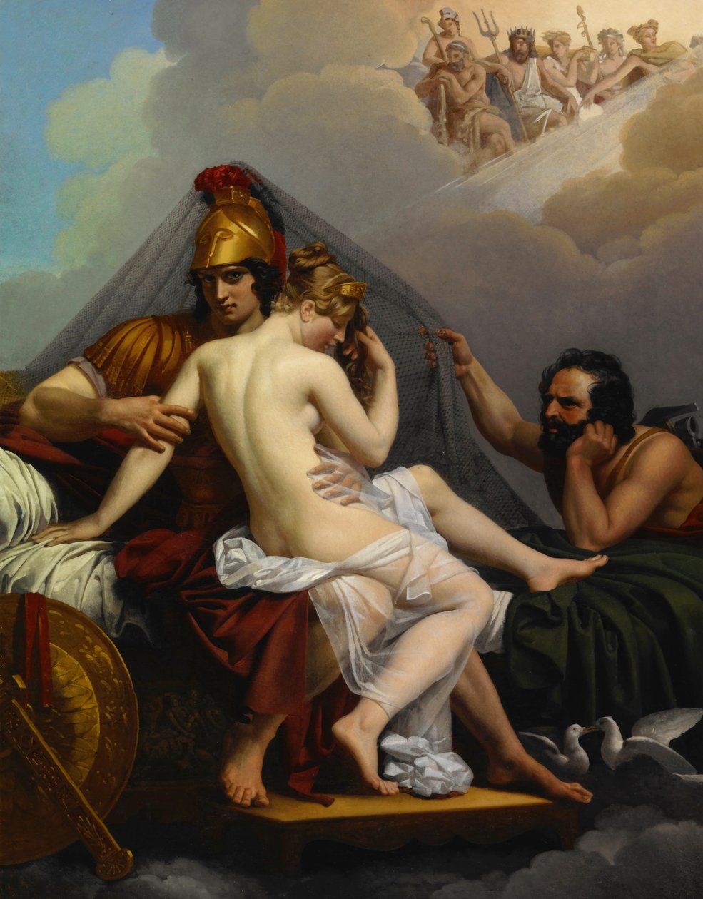 Marte e Vénus surpreendidos por Vulcano de Alexandre Charles Guillemot