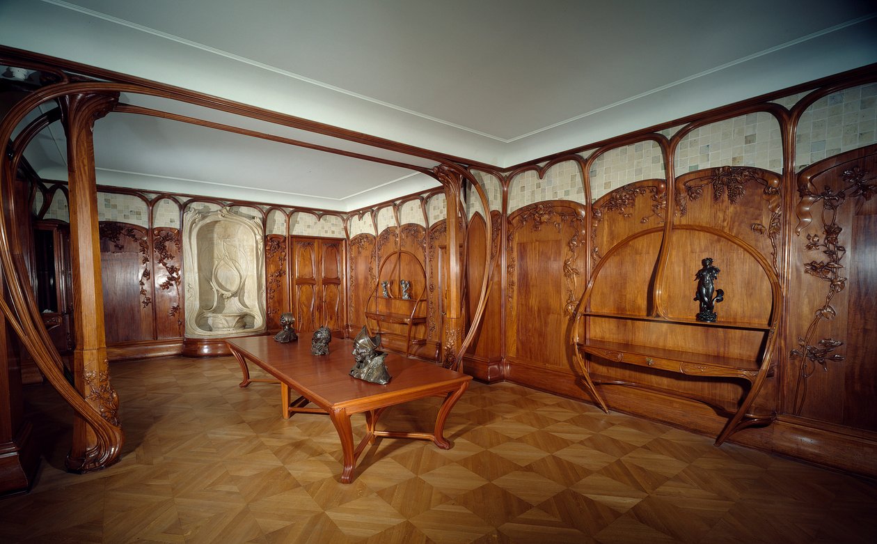 Alexandre Charpentier (1856 - 1909) com a colaboração de Alexandre Bigot; Salle a manger circa 1901; Paris, Musee d