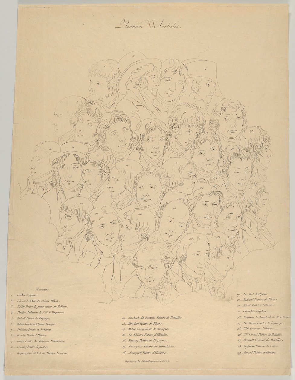 Um Encontro de Artistas, 1804. de Alexandre Clément