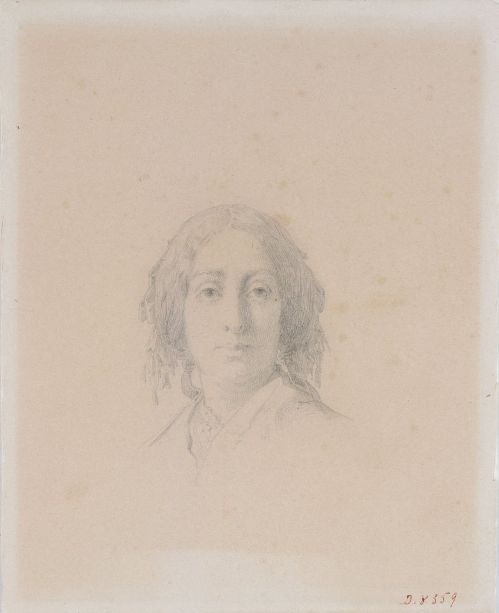 Retrato de George Sand. de Alexandre Damien Manceau