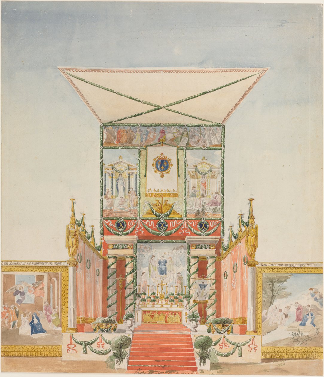 Altar de campo portátil para Charles X de Alexandre Denis Abel de Pujol