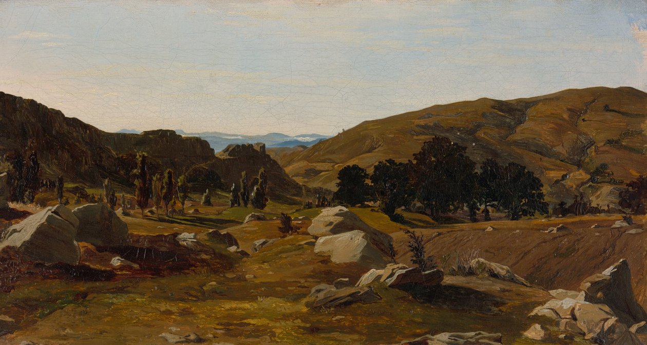 Paisagem perto de Chiusi, Toscana de Alexandre Desgoffe