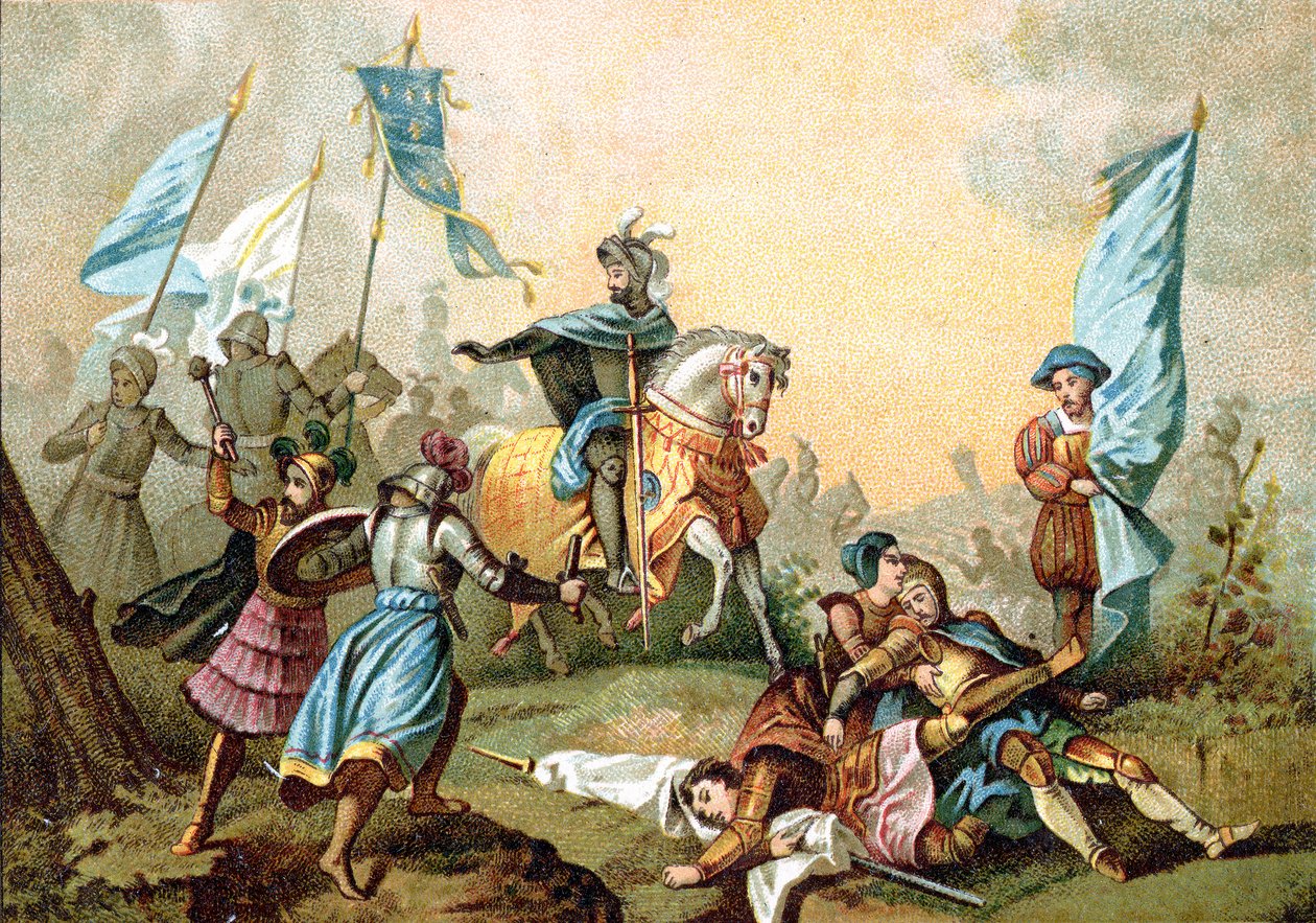 Francisco I de França na Batalha de Marignano de Alexandre Evariste (after) Fragonard