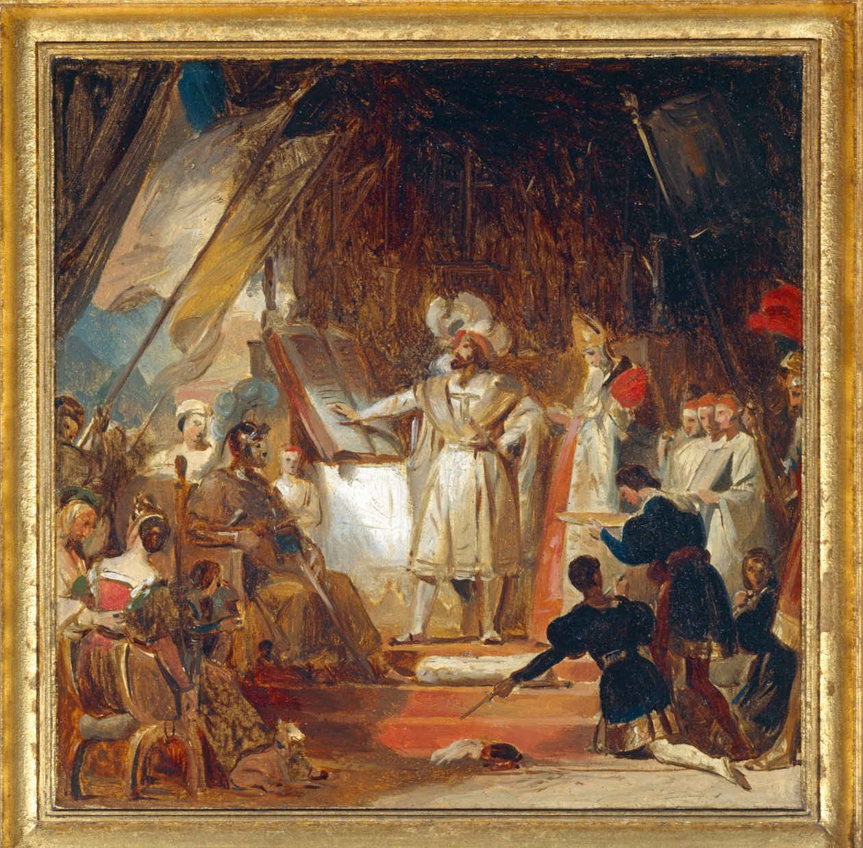 Francisco I nomeado cavaleiro por Bayard ... de Alexandre Evariste Fragonard