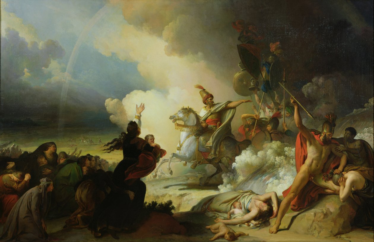 Saladino I (1138-93) em Jerusalém, c.1830-50 de Alexandre Evariste Fragonard