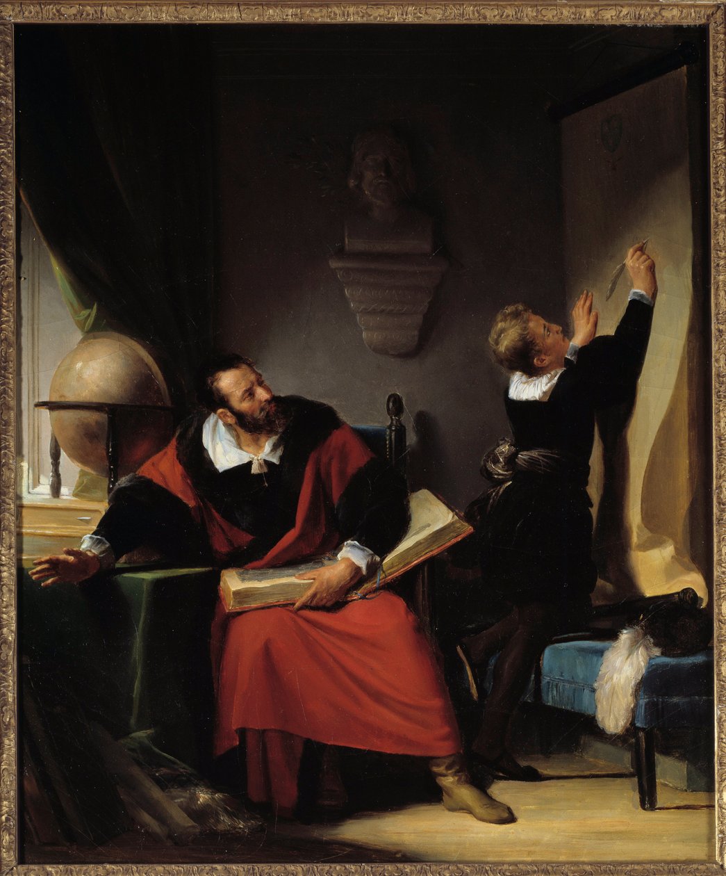 A palestra de Henrique IV (1553-1610). O futuro rei da França com o seu preceptor. Pintura de Alexandre-Evariste Fragonard (1780-1850), v.1822-1824. Pau, Musee Du Chateau de Alexandre Evariste Fragonard