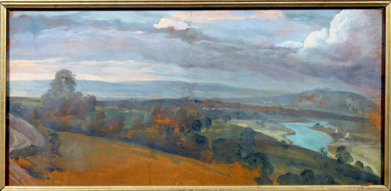 Cenário paisagístico. Pintura de François Desportes (1661-1743) de Alexandre Francois Desportes