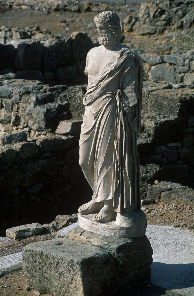 Espanha, Catalunha, La Escala, Ampúrias gregas, Estátua de Asclepius de Nicolas Toussaint Charlet