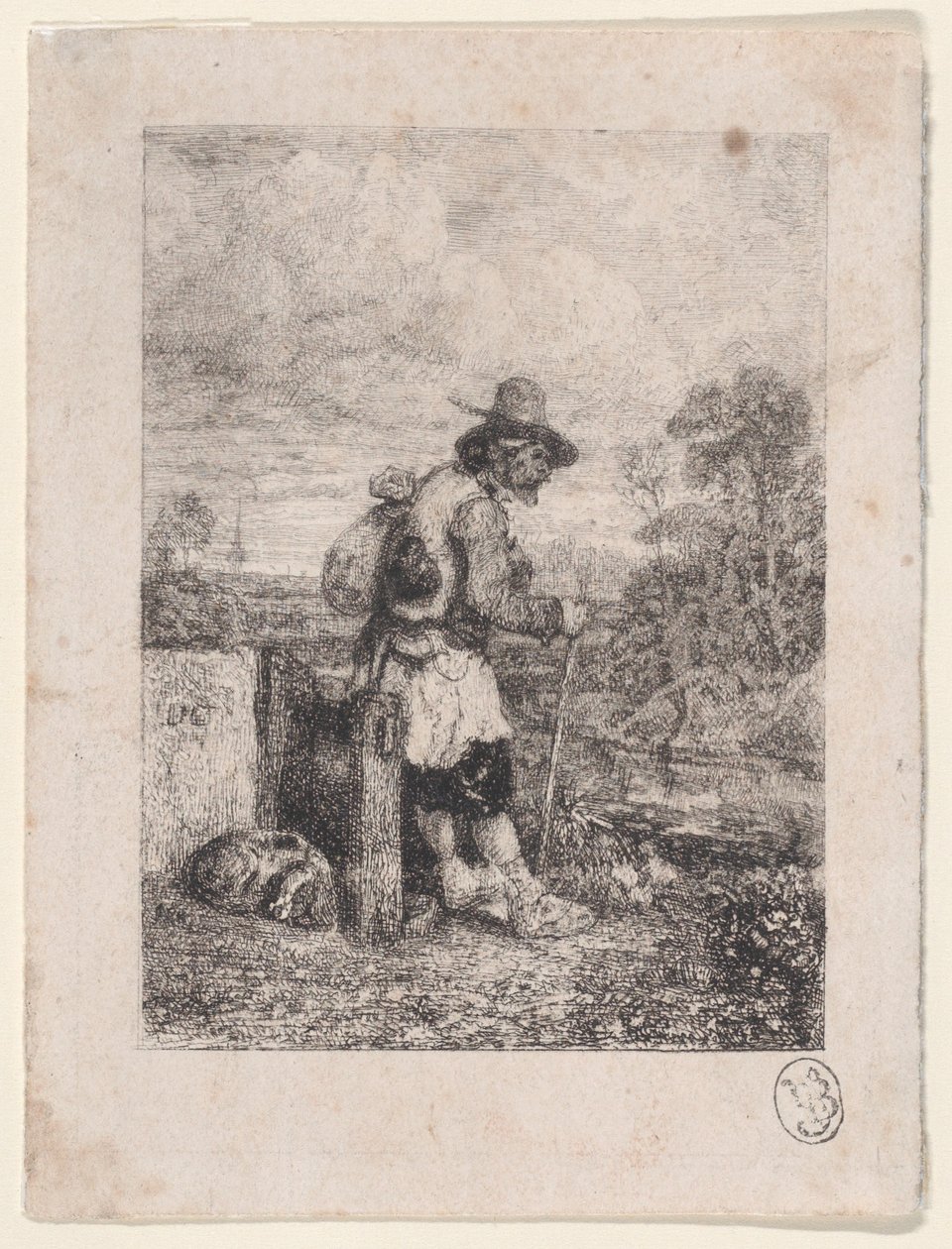 Um mendigo, 1833-38. de Alexandre Gabriel Decamps