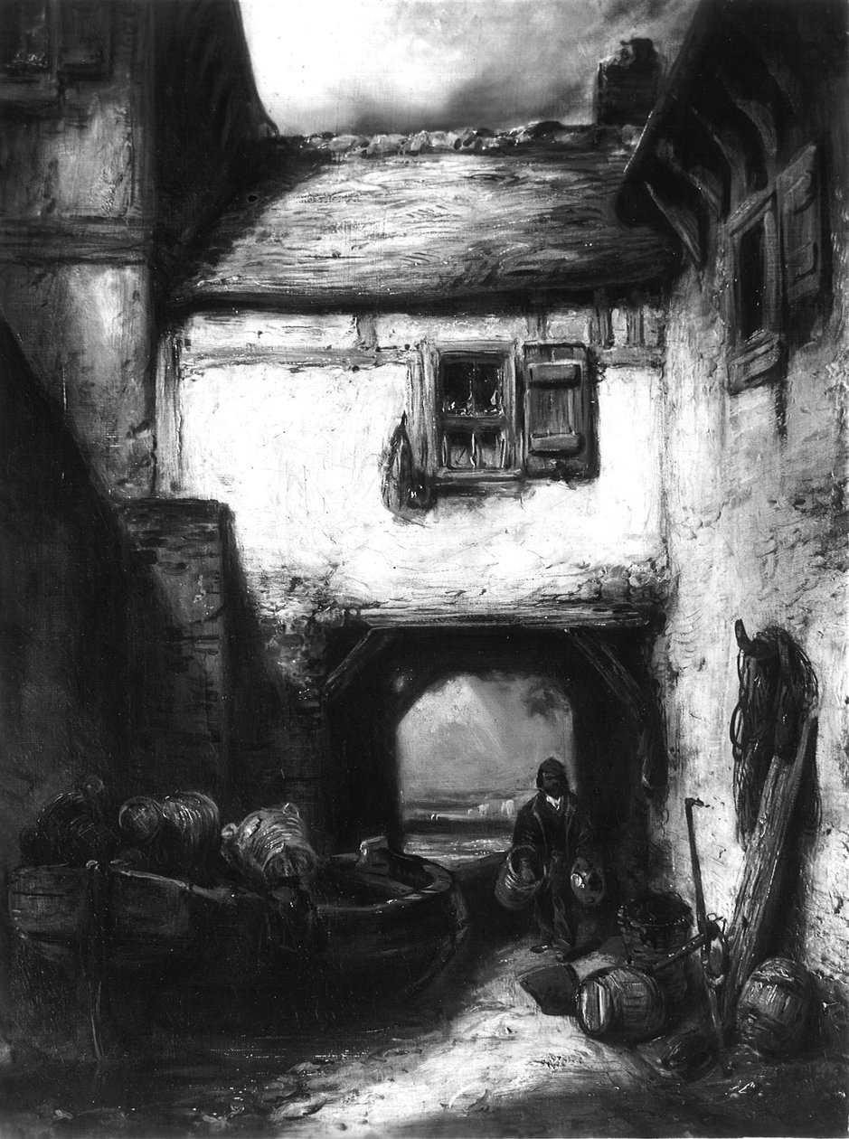 Pátio, c. 1855. de Alexandre Gabriel Decamps