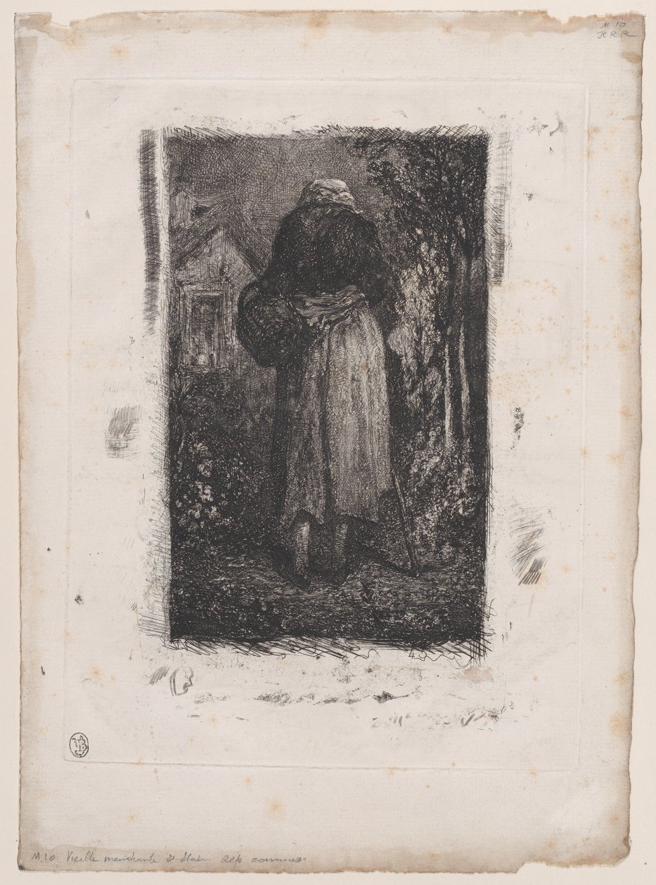 Velha mendiga, 1833-38. de Alexandre Gabriel Decamps