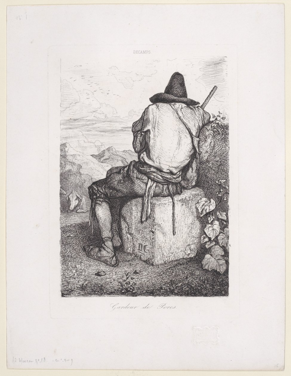 Criador de porcos, 1843. de Alexandre Gabriel Decamps