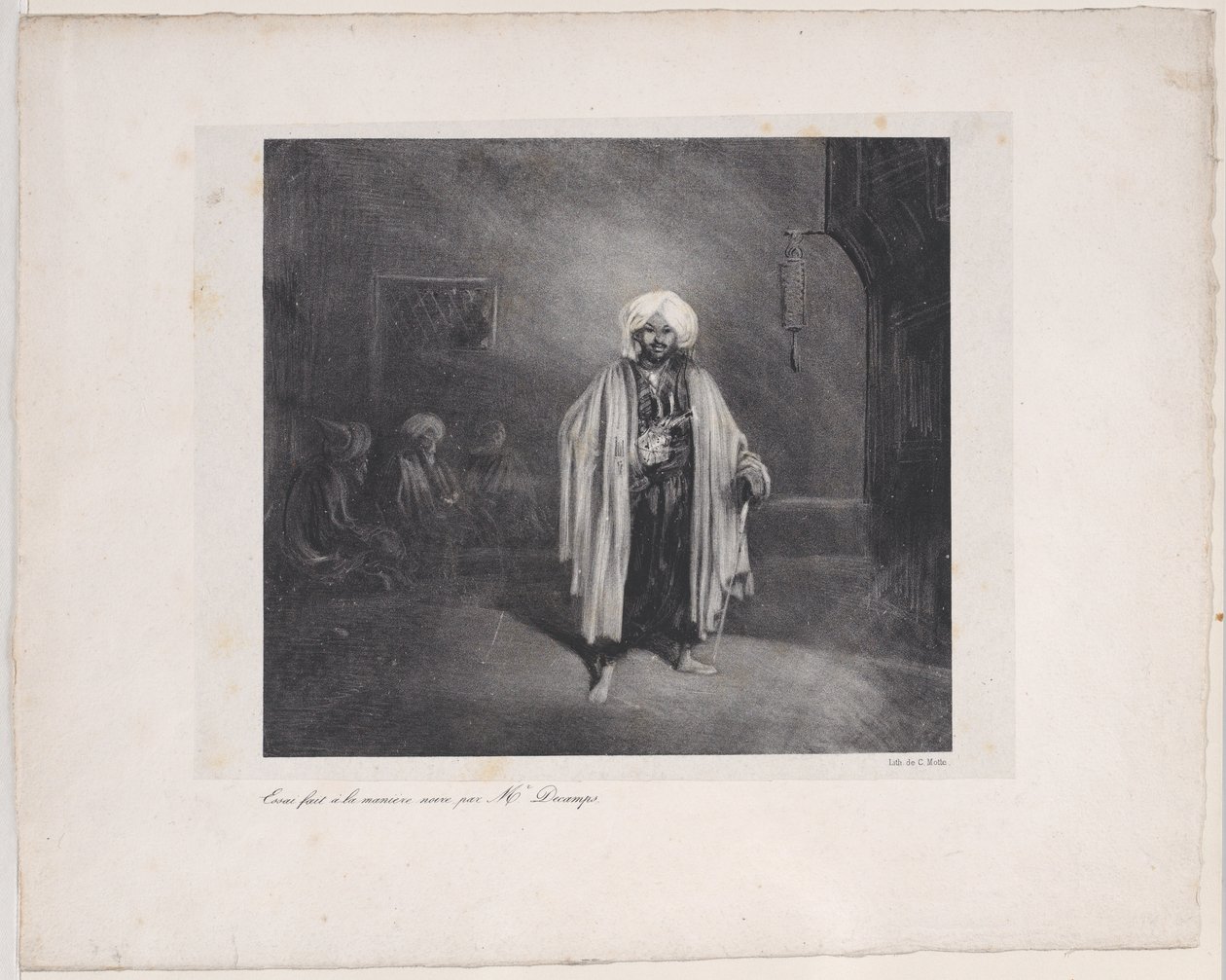 Turco em pé, 1831. de Alexandre Gabriel Decamps