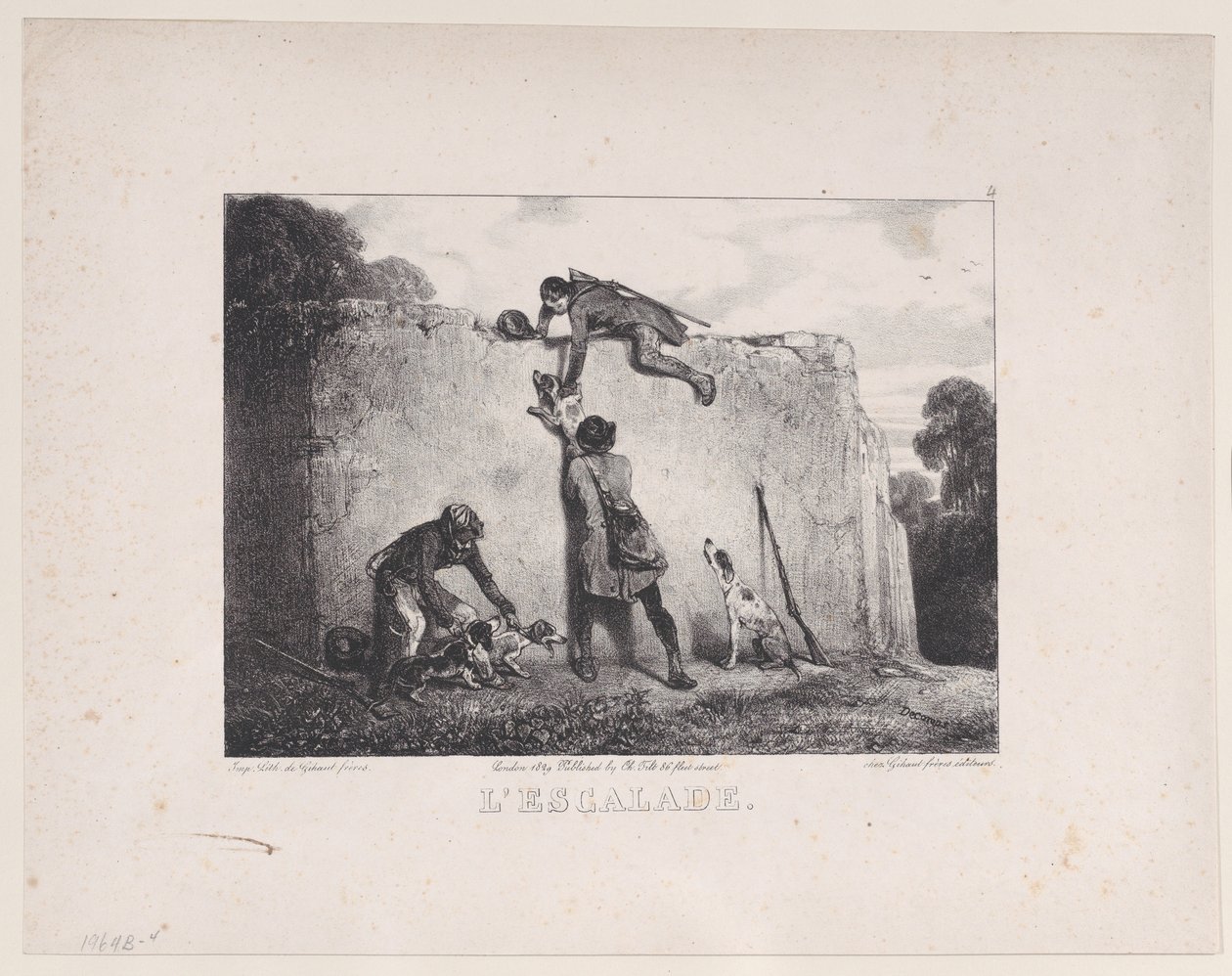 The Climb, da série Hunting Scenes, 1829. de Alexandre Gabriel Decamps
