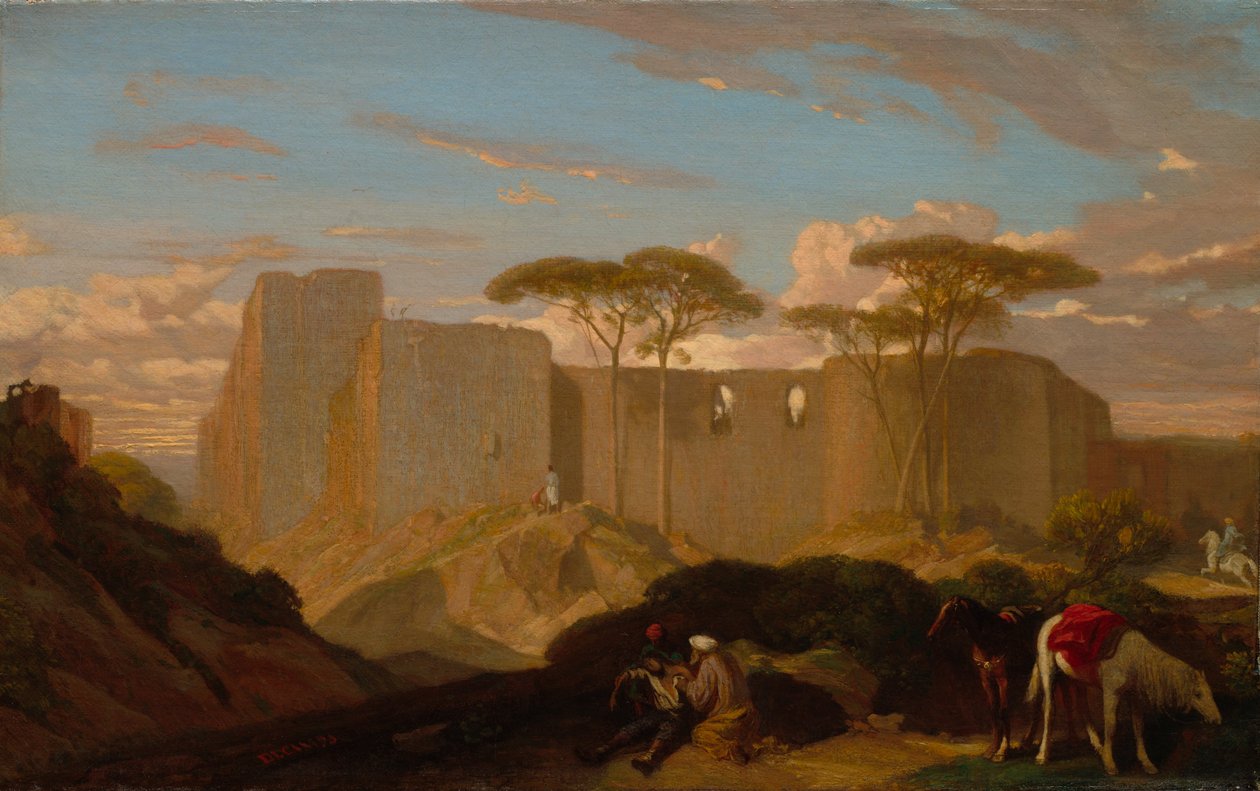 O Bom Samaritano, c.1842 (óleo sobre tecido) de Alexandre Gabriel Decamps