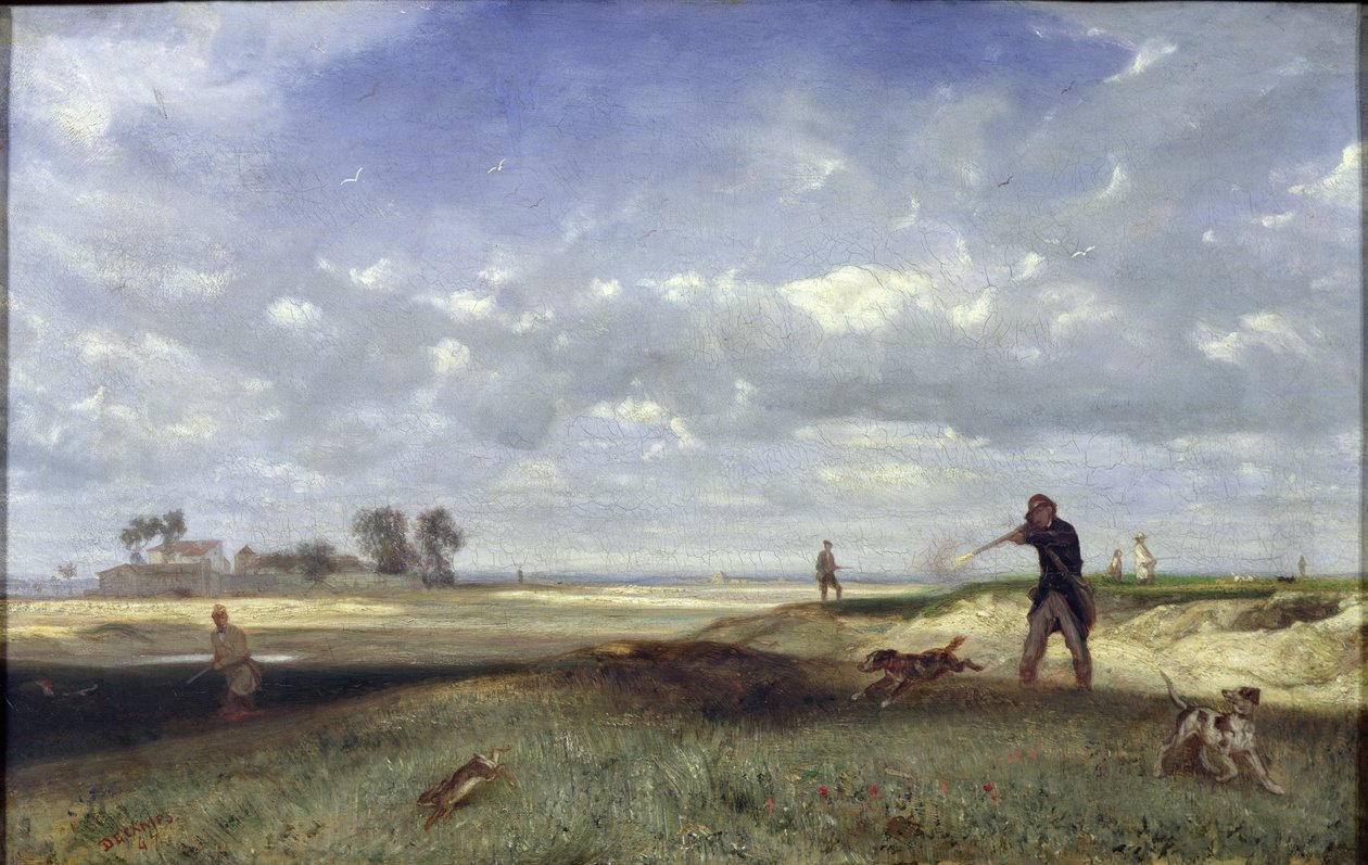 A caça, 1847 de Alexandre Gabriel Decamps