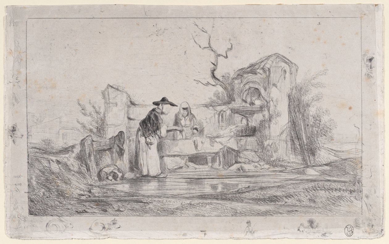 As Lavadeiras, 1833-38. de Alexandre Gabriel Decamps