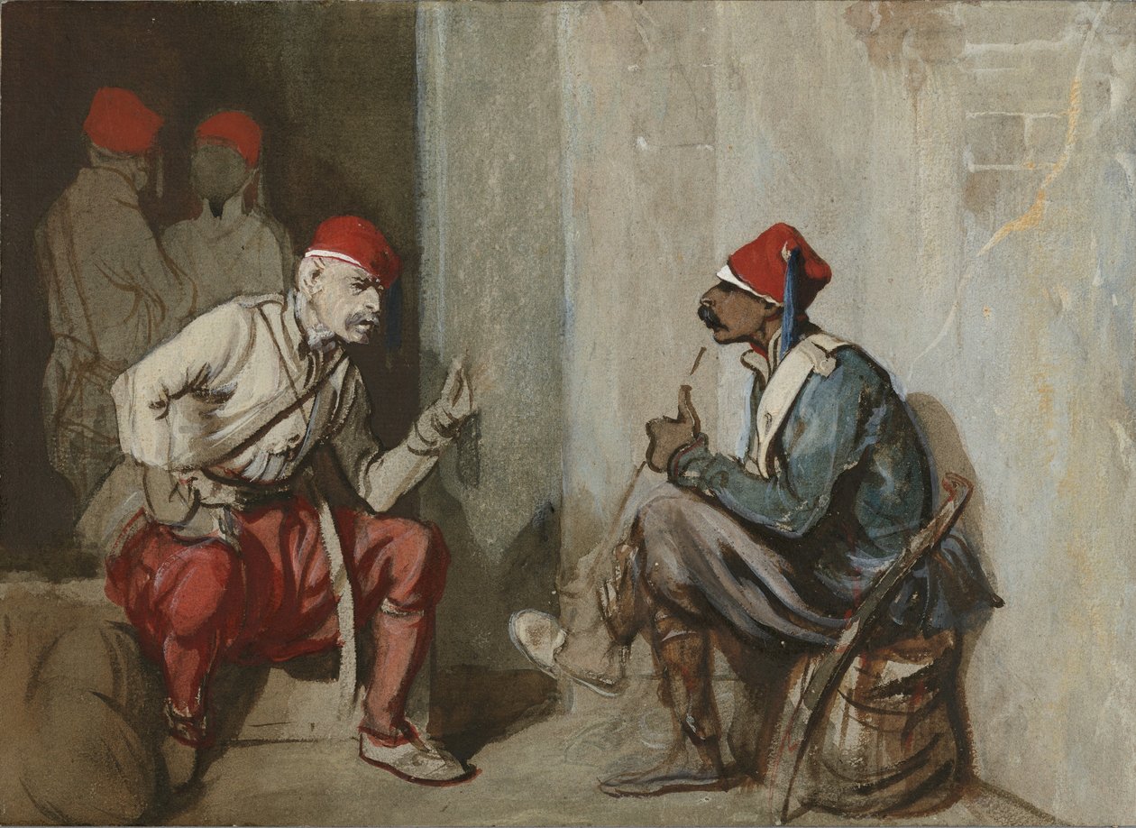 Guardas turcos de Alexandre Gabriel Decamps