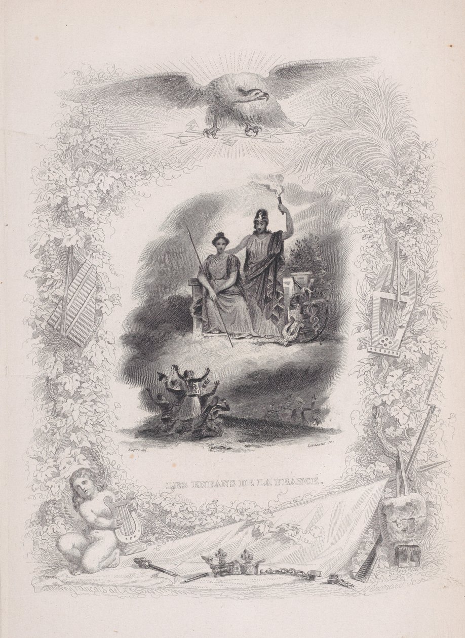 Os Filhos da França, de As Canções de Béranger, 1829 de Alexandre Gustave Adolphe Levasseur