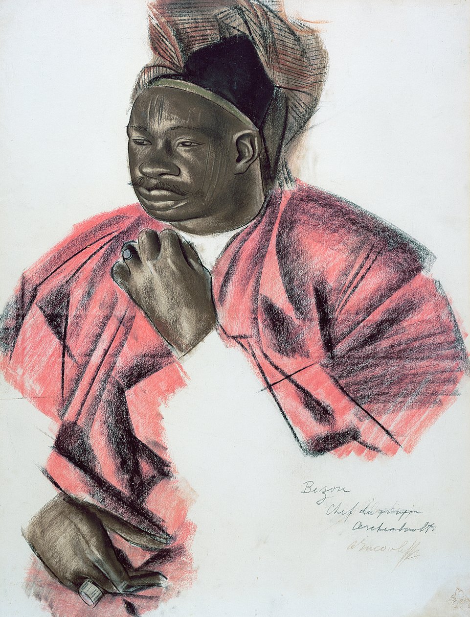 Bezou, 1927 (giz no papel) de Alexandre Iacovleff