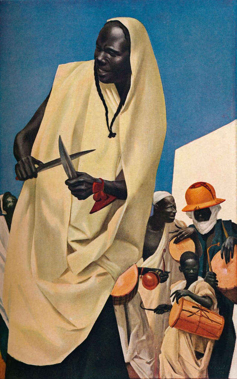 A Dança Kuli-Kuta, Niamey, 1926 de Alexandre Jacovleff