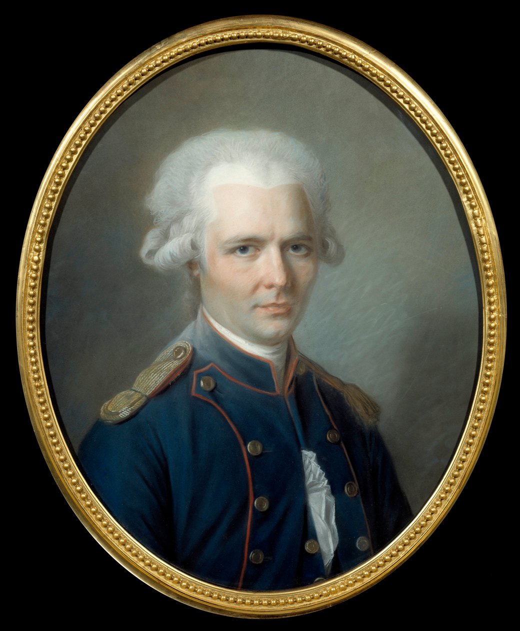 Retrato do escritor francês Pierre Choderlos de Laclos (1741-1803) Pintura em pastel atribuída a Aleksander Kucharski (1741-1819). Sol do século XVIII. 0,55x0,45 m Amiens, musee de l