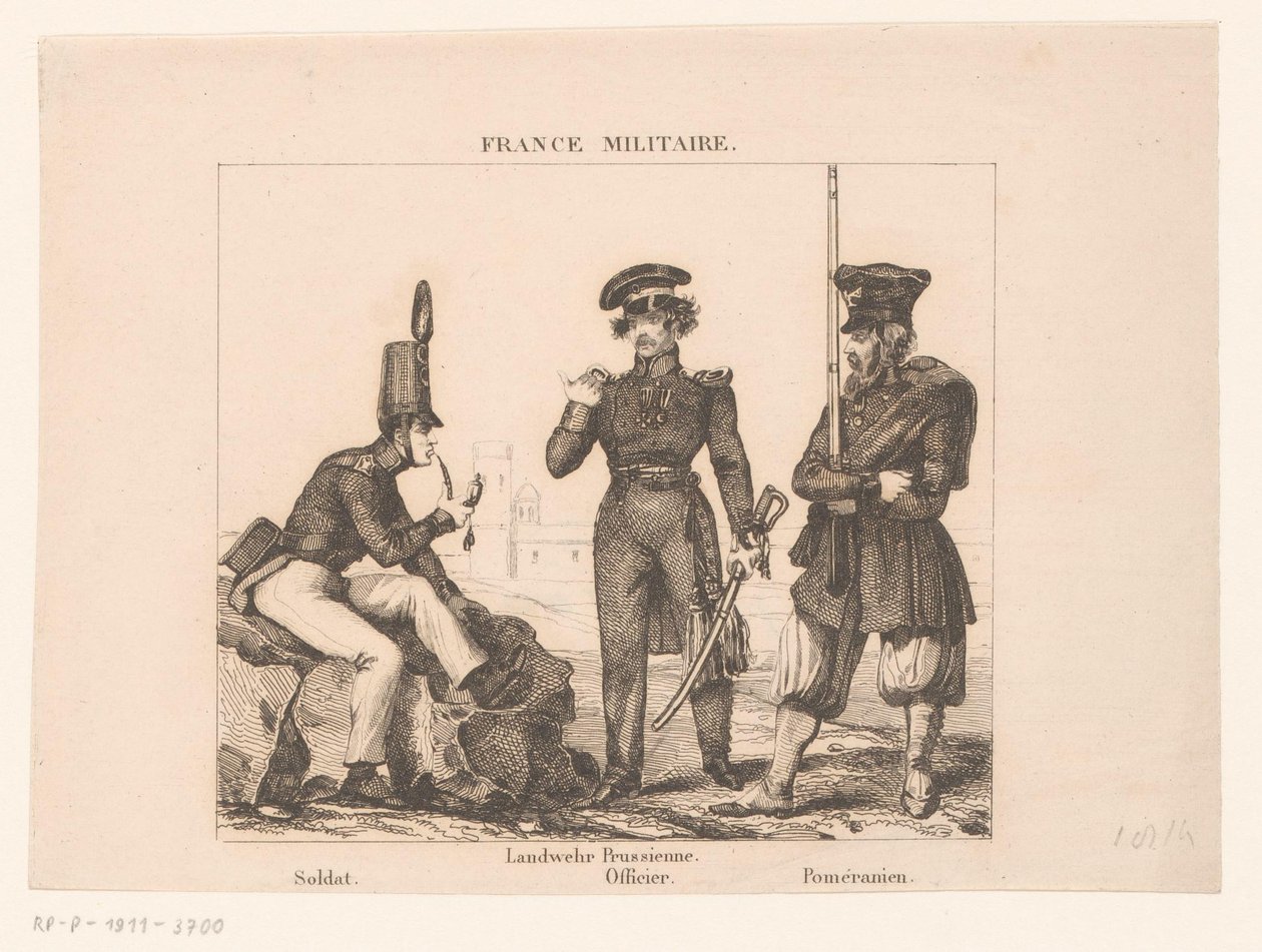 Drie Franse militairen
França militaire (título da série) de Alexandre Lacauchie