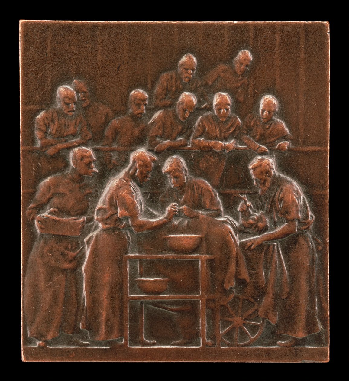 Monod Demonstrando um Procedimento no Bloco Operatório [reverso], c. 1906. de Alexandre Louis Marie Charpentier