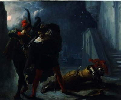 Morte de Valentin (óleo sobre tela) de Alexandre Marie Colin