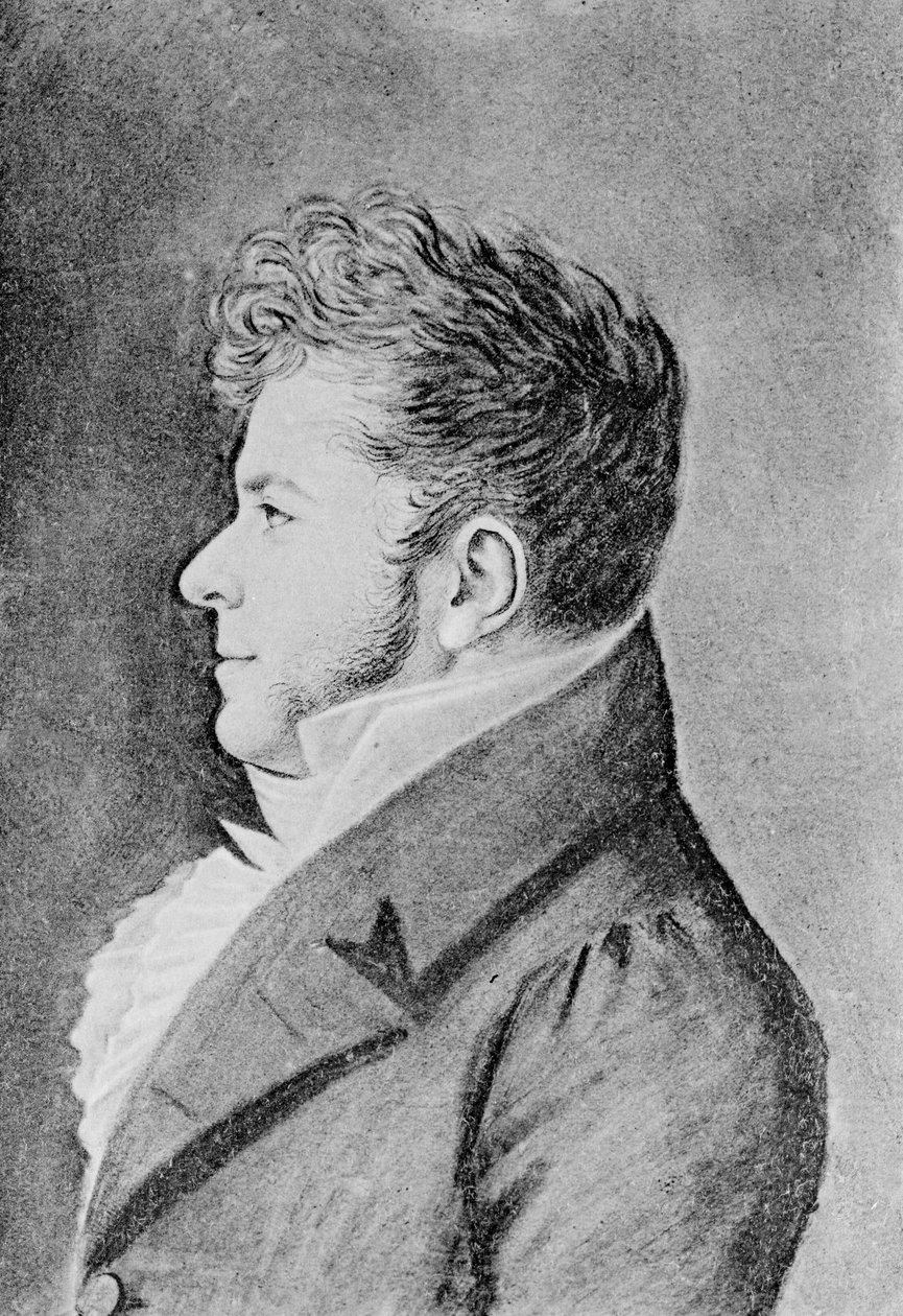 Stendhal jovem, c.1815 de Alexandre Marie Longuet