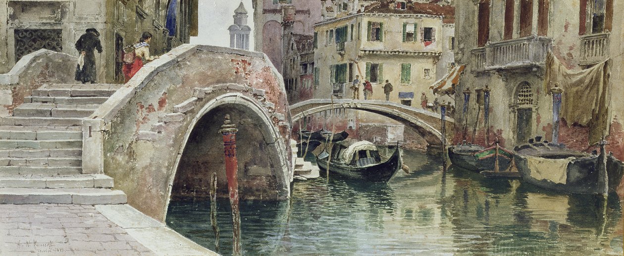 Veneza, 1887 (wc no papel) de Alexandre Nicolaievitch Roussoff