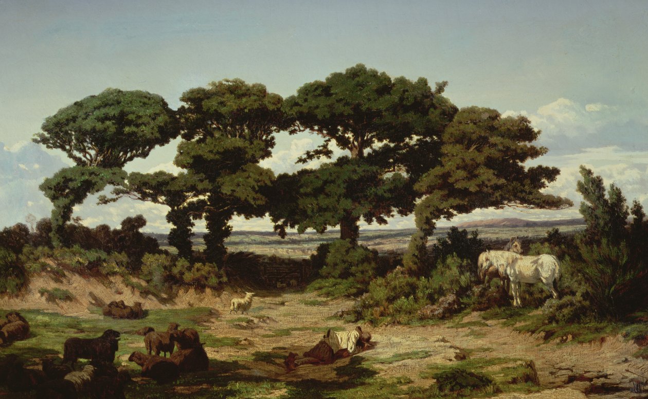 Os carvalhos de Kertregonnec, c.1869-70 de Alexandre Sege