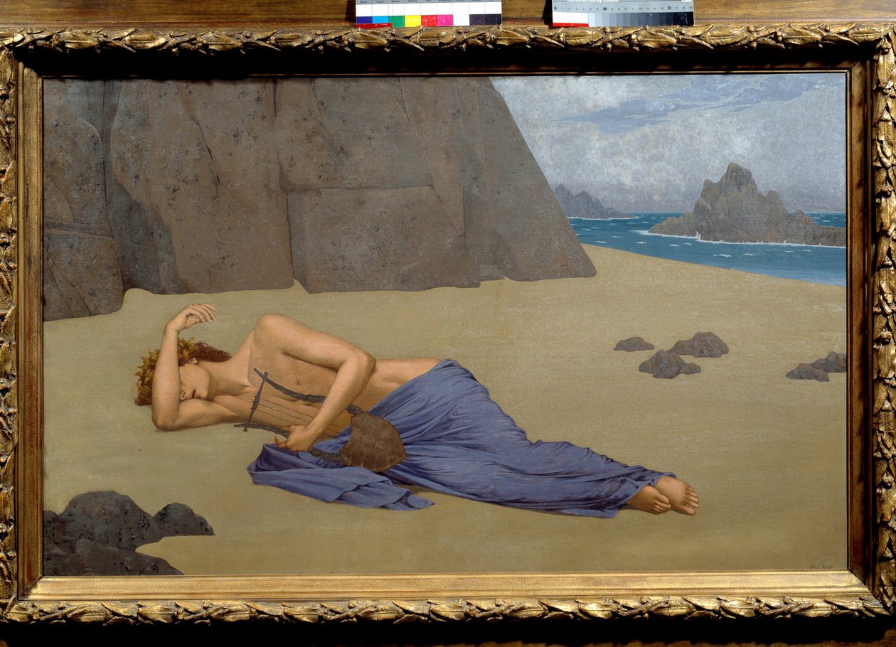 Lamentação da Pintura Orphee de Alexandre Seon (1855-1917) 1896. Dim. 0,73 x 1,16 m. Musee d