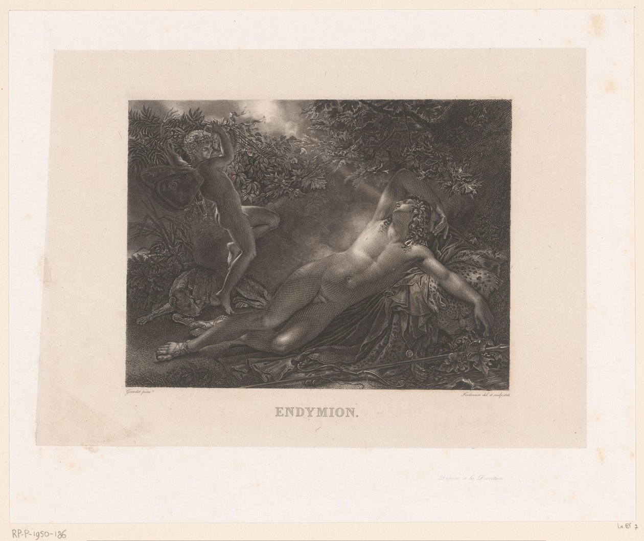 Endymion bezocht porta Diana Endymion (título no objeto) de Alexandre Vincent Sixdeniers