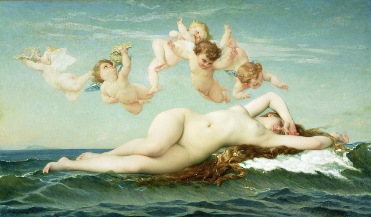 O nascimento de Vênus, c.1865-69 de Alexandre and Jourdan Cabanel