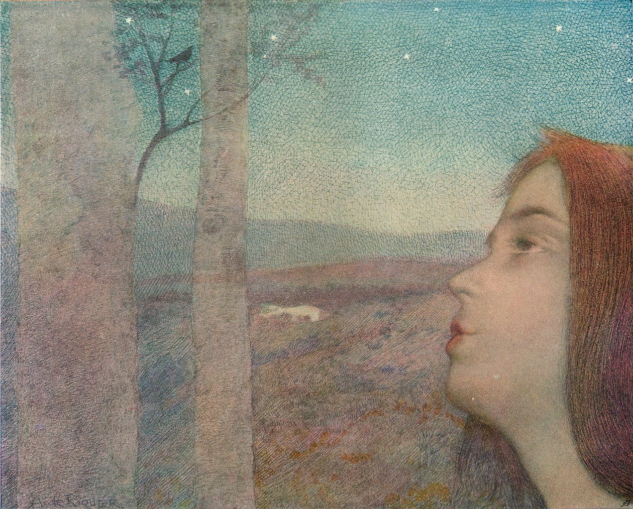 O chamado dos pássaros, c1908 de Alexandre de Riquer