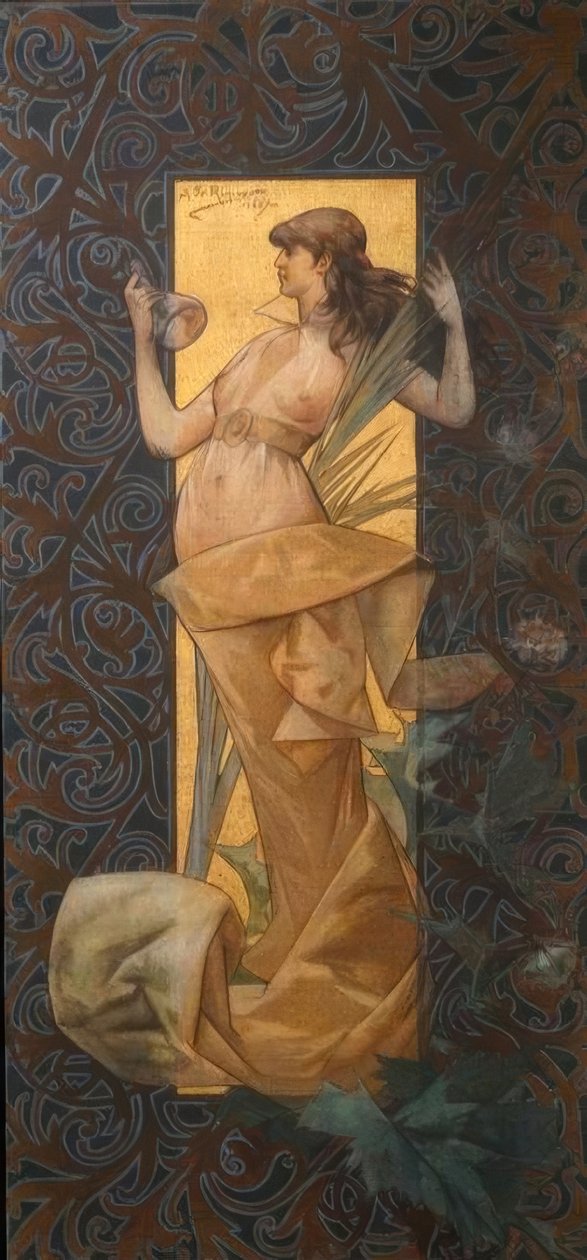 Composição com a ninfa alada ao nascer do sol de Alexandre de Riquer